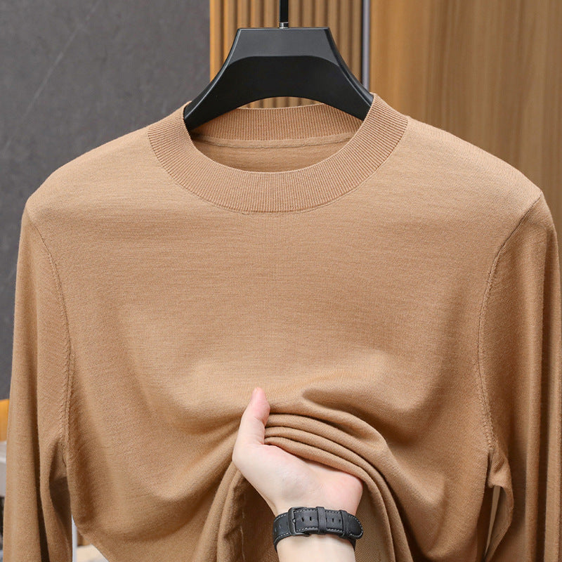 Machine washable long sleeve shirt made of sheep's wool