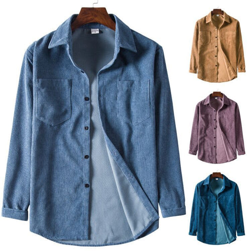 Corduroy shirt for men with a structured design and practical chest pockets Chic und Stil