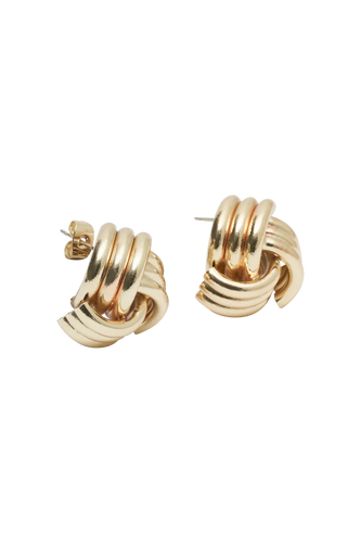 Chic Und Stil | Knotted Earrings Gold