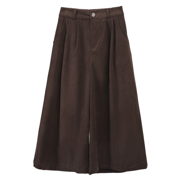 Cord pants, straight cut, 7/8 length