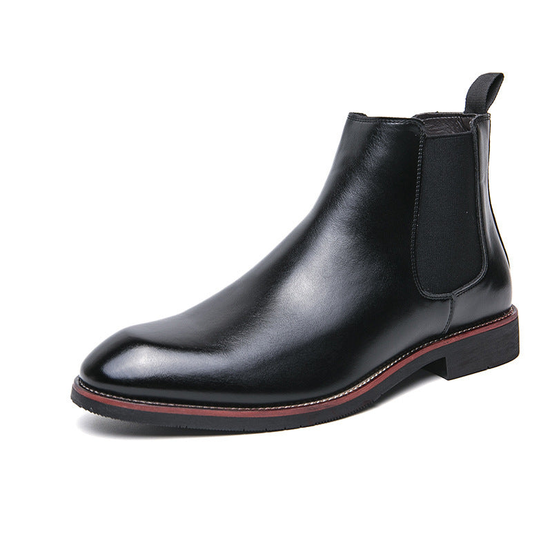 Padded Chelsea boots for men, synthetic leather