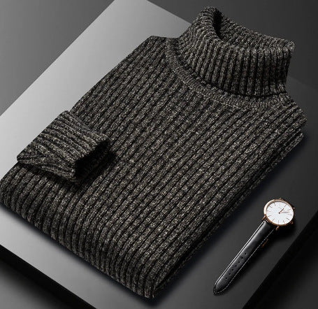 Men's winter sweater, lined, with turtleneck