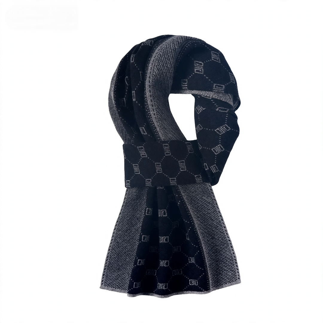 Classic striped cashmere scarf, 180x30cm