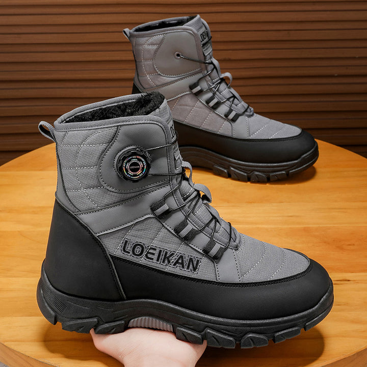Padded men's winter boots, large sizes