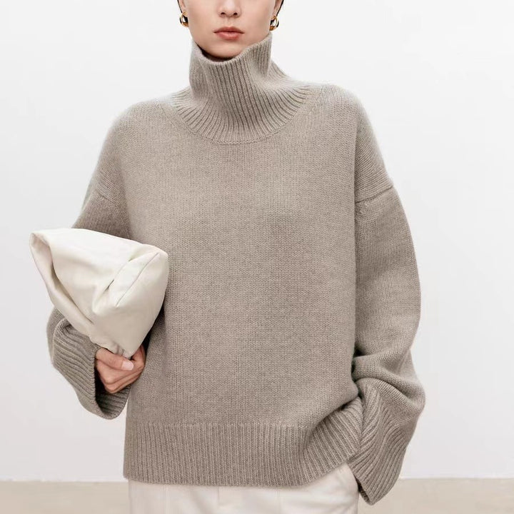 Women's Turtleneck Sweater, Oversized, for Autumn and Winter