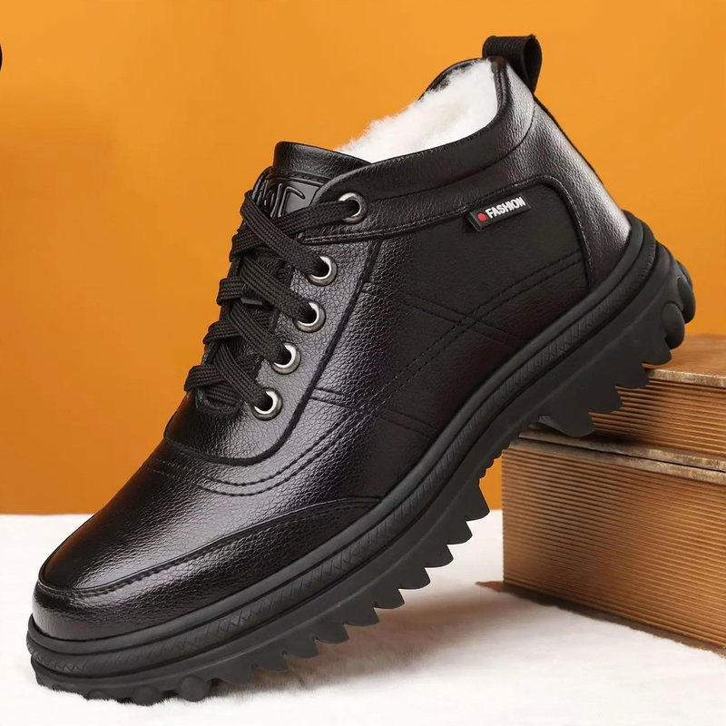 Padded men's winter boots, warm and comfortable
