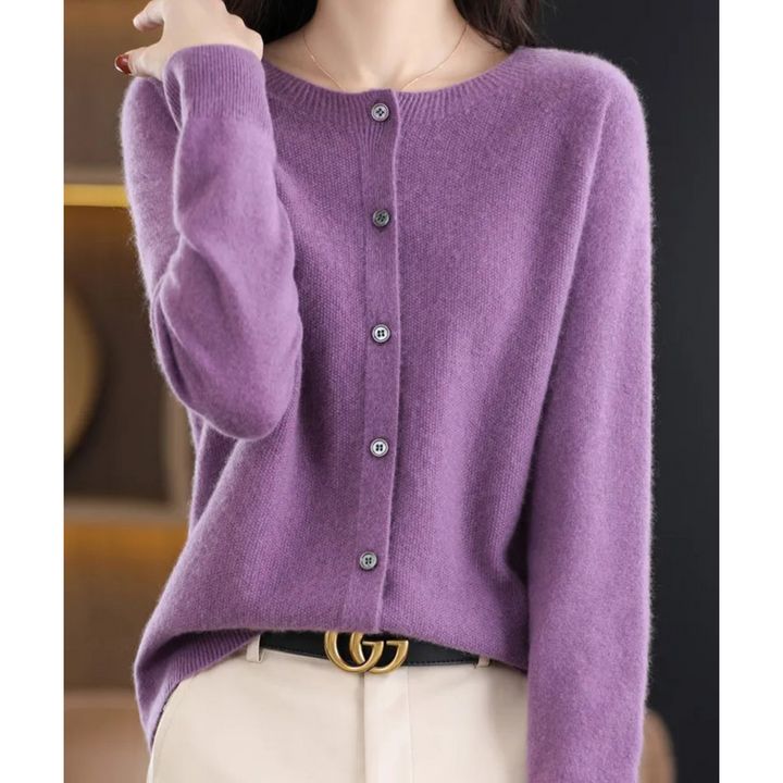Lune London | Women's Round Neck Cardigan Sweater