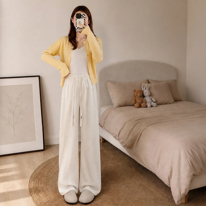 Women's corduroy pants with lamb fleece lining