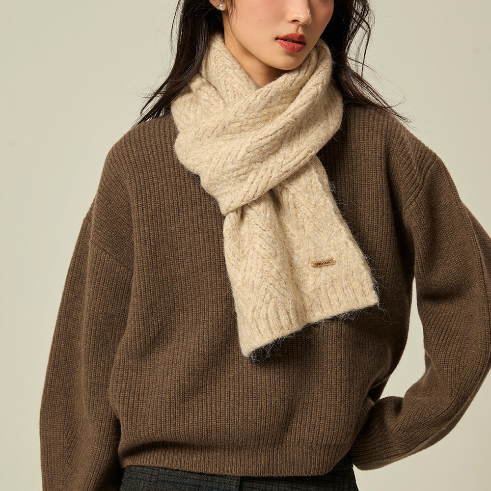 Women's scarf made of alpaca wool, 165x24cm