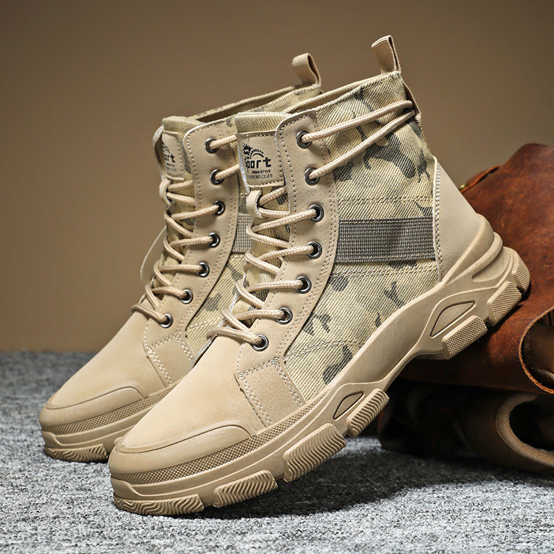 Men's Work Boots, Camouflage, Slip-resistant, Durable