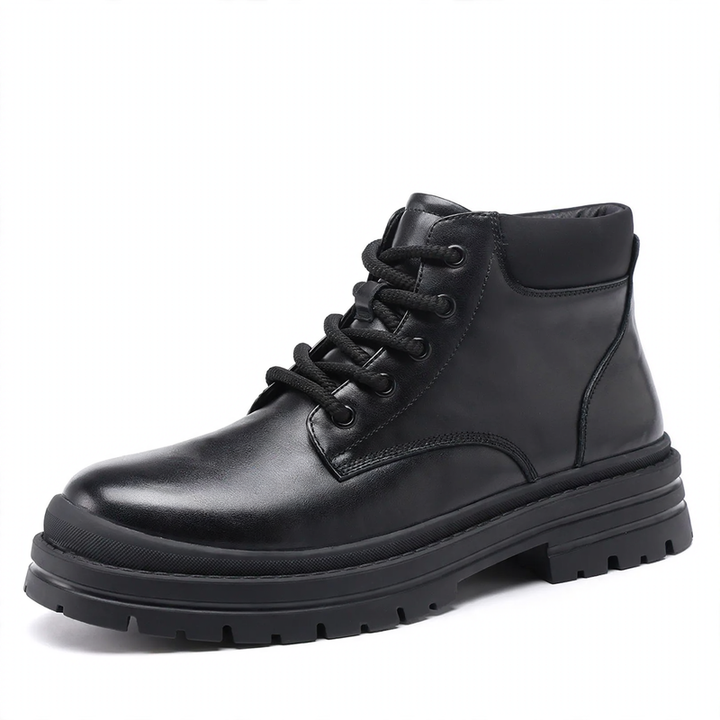 Padded men's Martin boots made of cowhide leather
