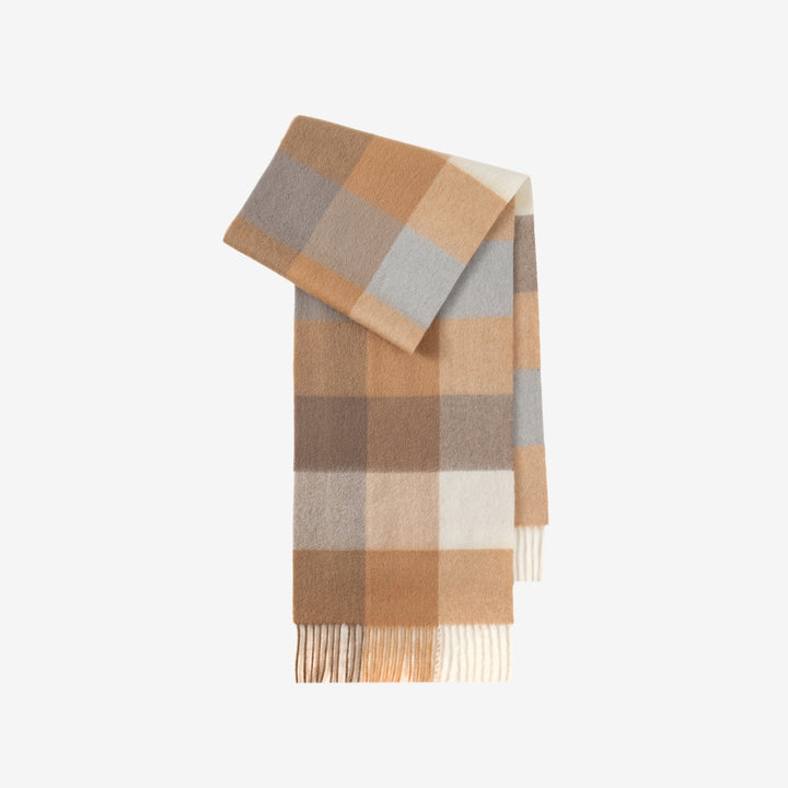 Wool scarf made of 100% wool with fringes, 180x30cm