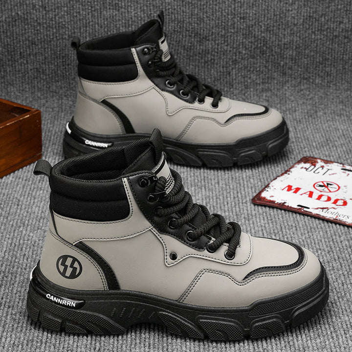 Men's boots with warm lining, slipping resistant