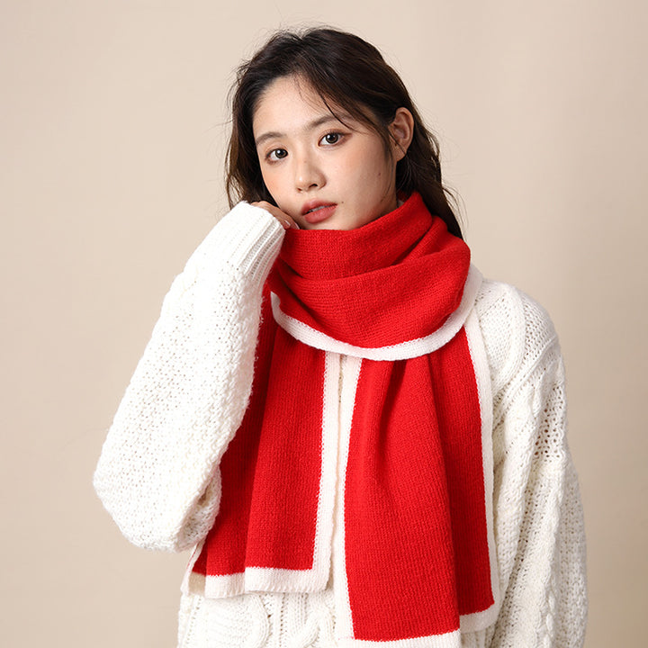 Warmer knitted scarf for women and men