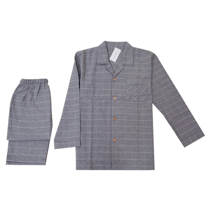 Padded cotton pajamas for men, checkered