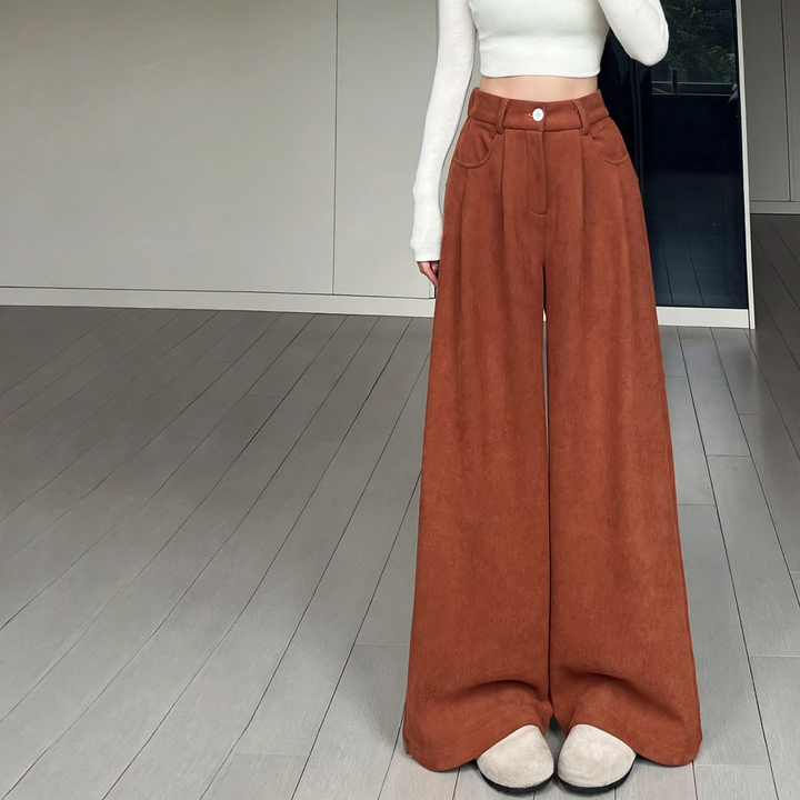 Women’s corduroy pants, wide cut, various colors