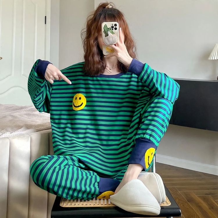 Warm Pajama Set, Lined, Plus Sizes