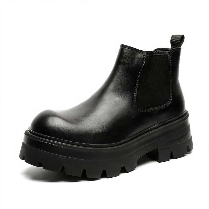 Men's Chelsea boots, platform, microfiber