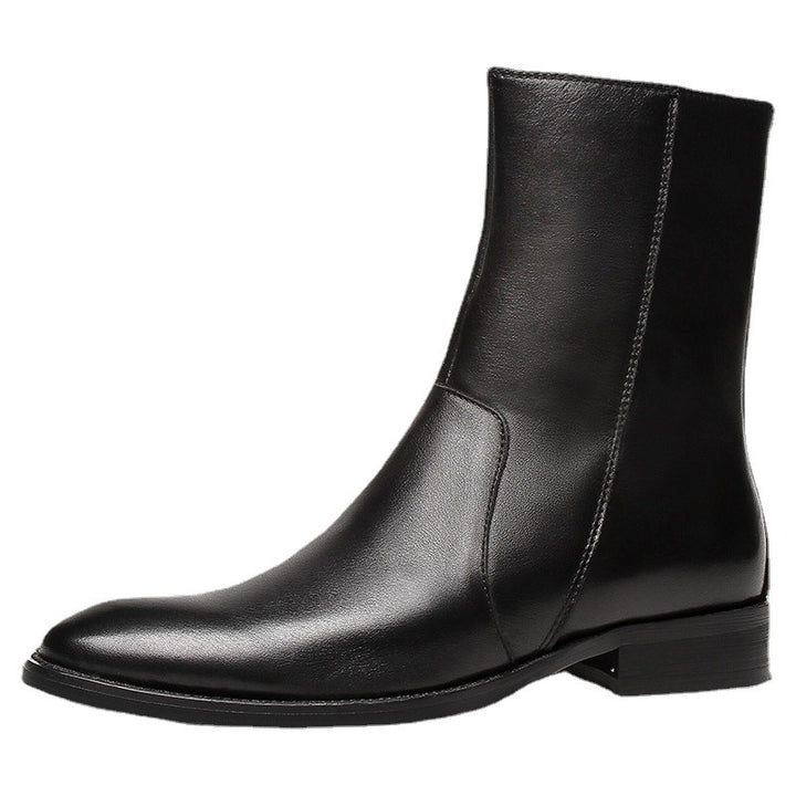 Men's leather ankle boots, classic Chelsea boots