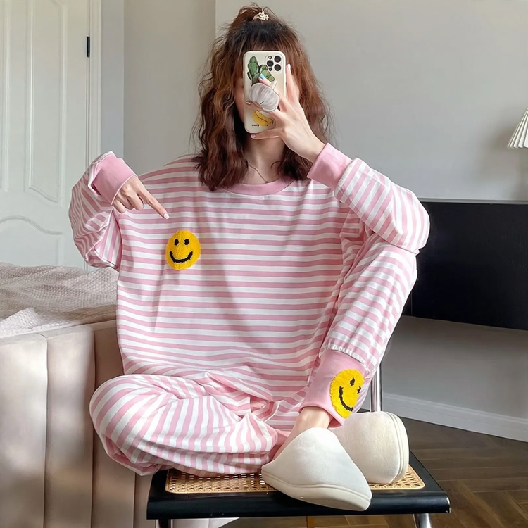 Warm Pajama Set, Lined, Plus Sizes