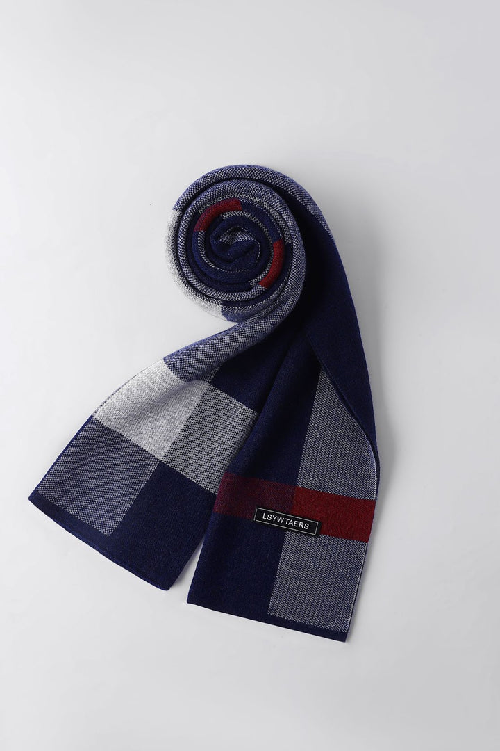 Men's Knit Scarf, 195x28cm