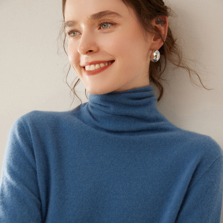 Women's Cashmere Undershirt, Stand Collar, Soft
