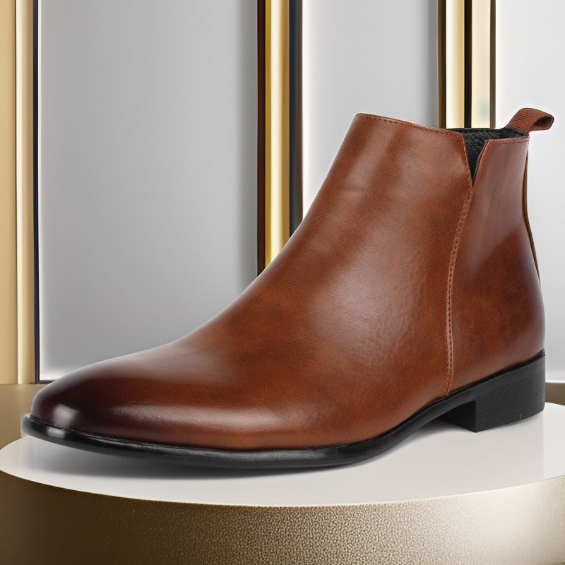 Men's Chelsea Boots with Side Zipper