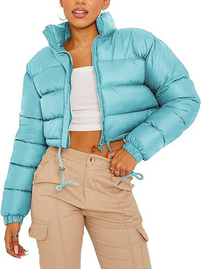 Quilted winter jacket in oversized style