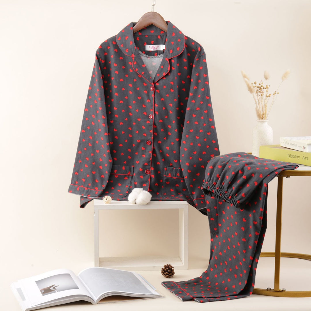 Women's loungewear, cotton flannel, warming