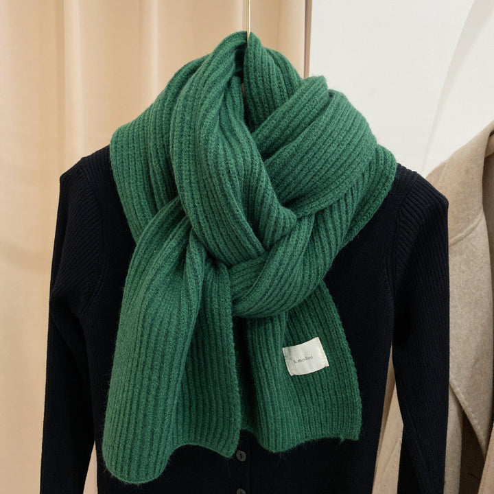 Warmer knitted scarf for women, versatile and fashionable