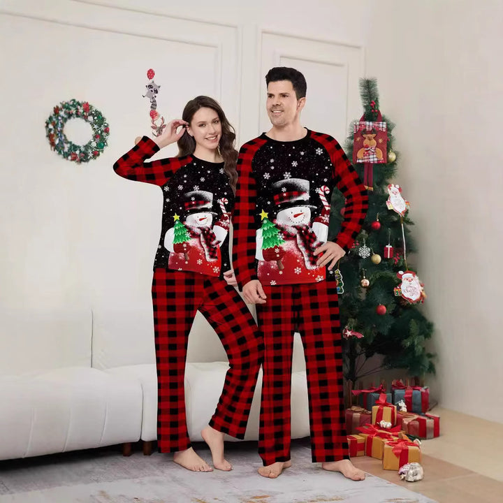 Family Pajama Set, Christmas Prints, Snowman & Candy Cane