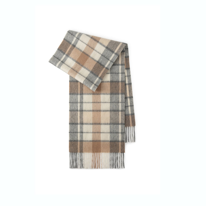 Wool scarf made of 100% wool with fringes, 180x30cm