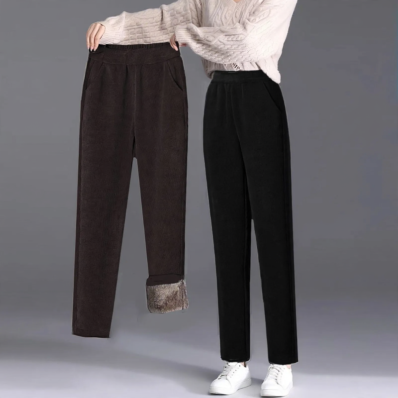 Padded Corduroy Harem Pants for Women, warm and comfortable