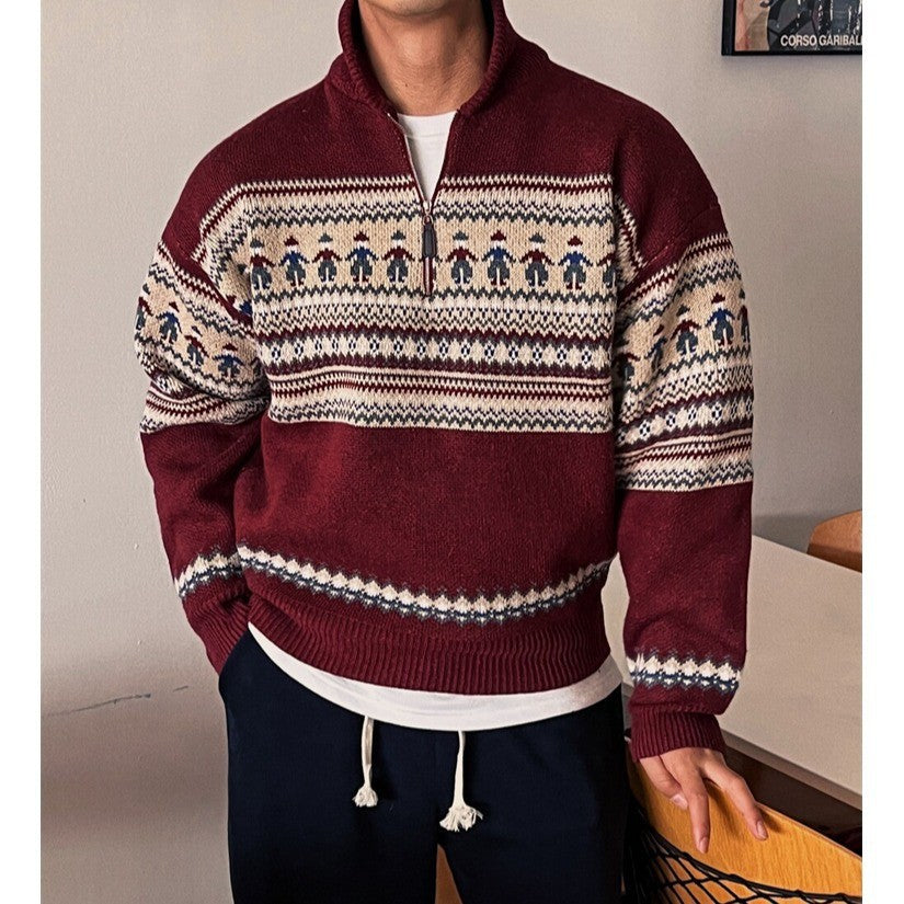 Vintage striped sweater for couples