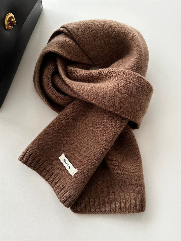 Wool knitted scarf, 100% Australian wool, 162x20 cm