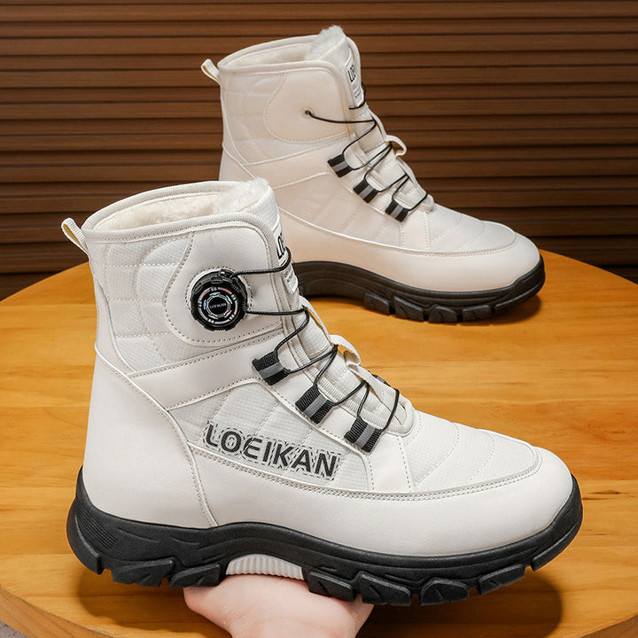 Padded men's winter boots, large sizes