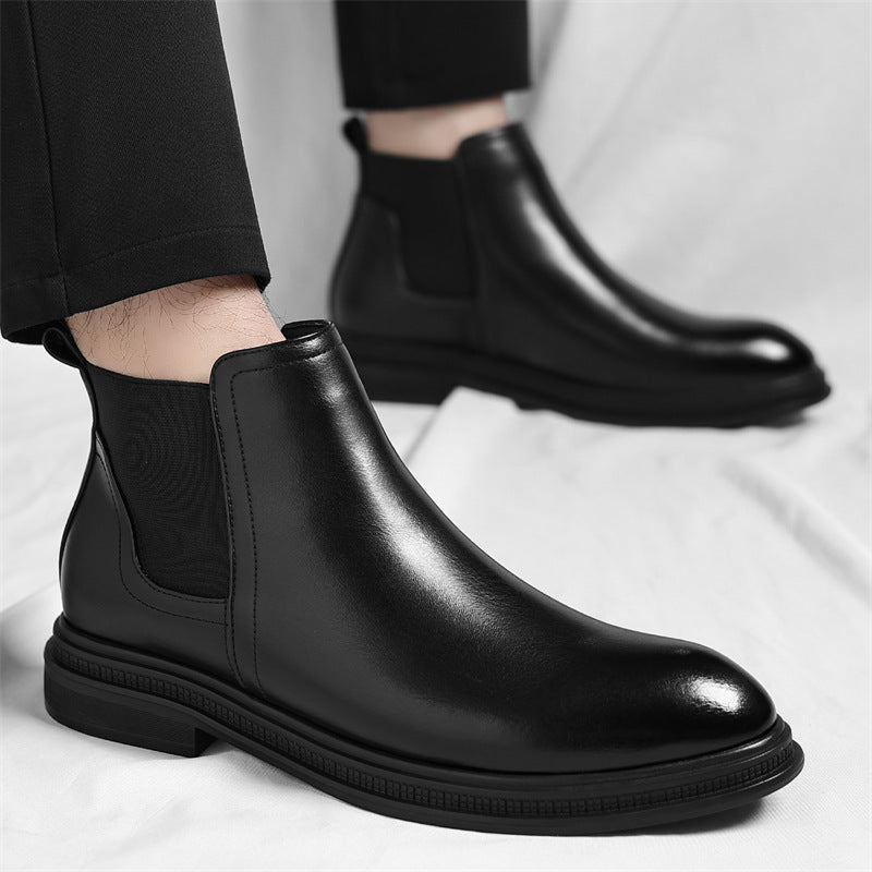 Padded men's Chelsea boots, sturdy