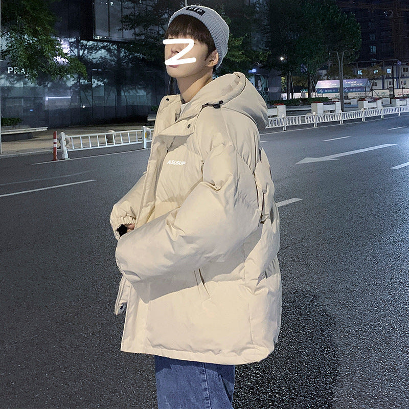 Padded men's hoodie in oversized style