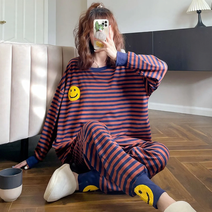 Warm Pajama Set, Lined, Plus Sizes