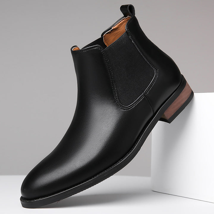 Elegant men's Chelsea boots, leather look