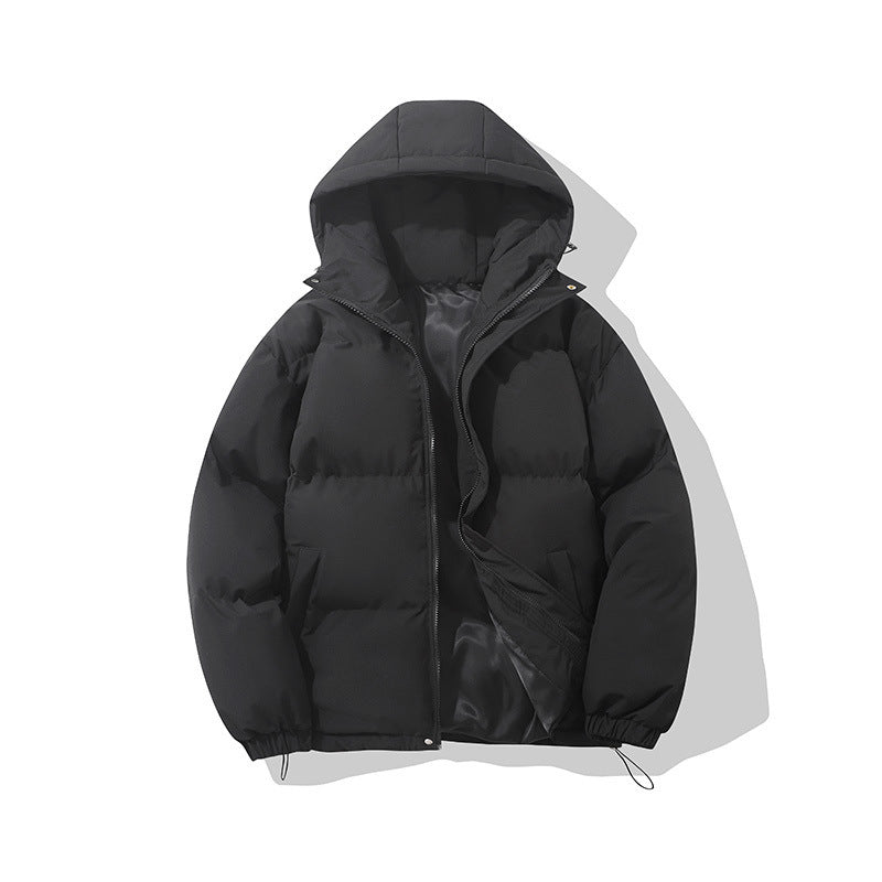 Men's padded jacket with hood, lined, windproof