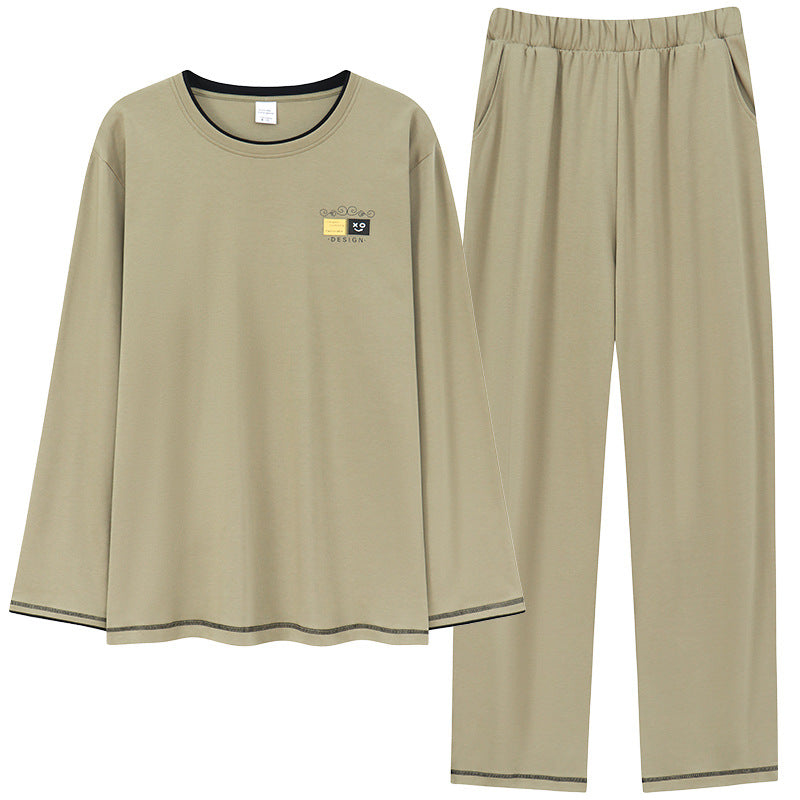 Loose men's cotton pajamas