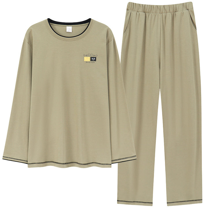 Loose men's cotton pajamas