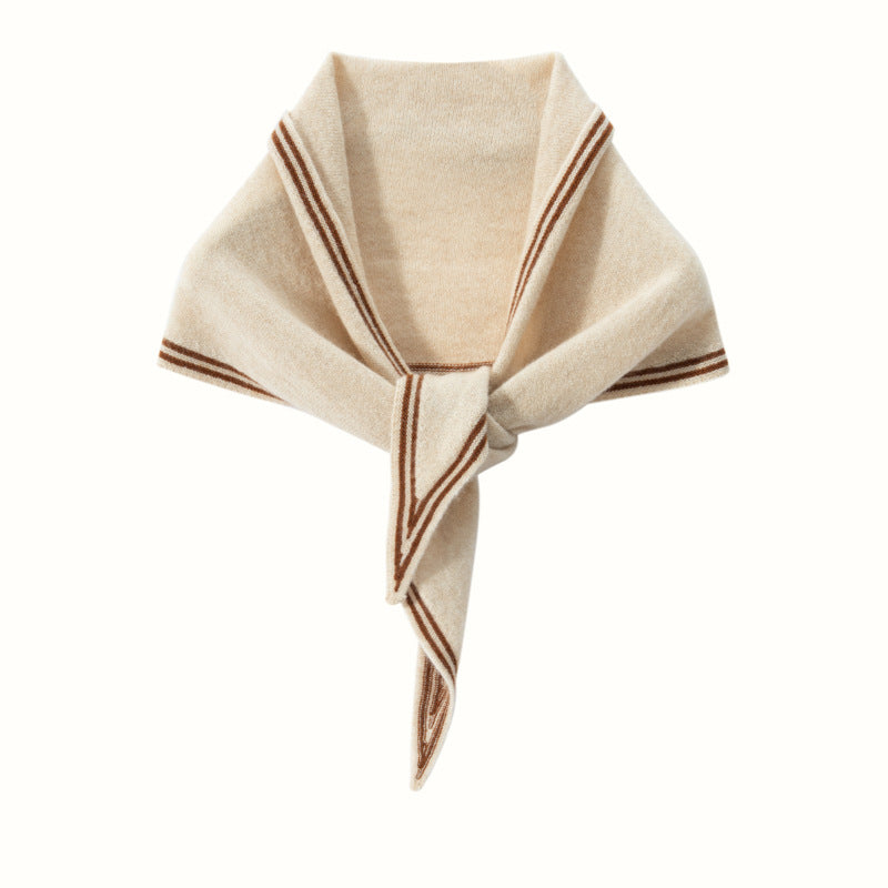 Cashmere triangle scarf for winter