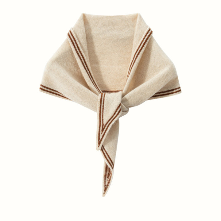 Cashmere triangle scarf for winter