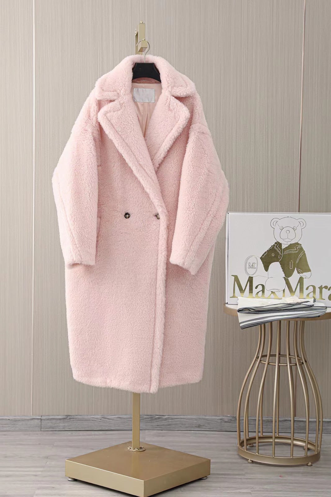 Loose Teddy coat, long, Winter, women's