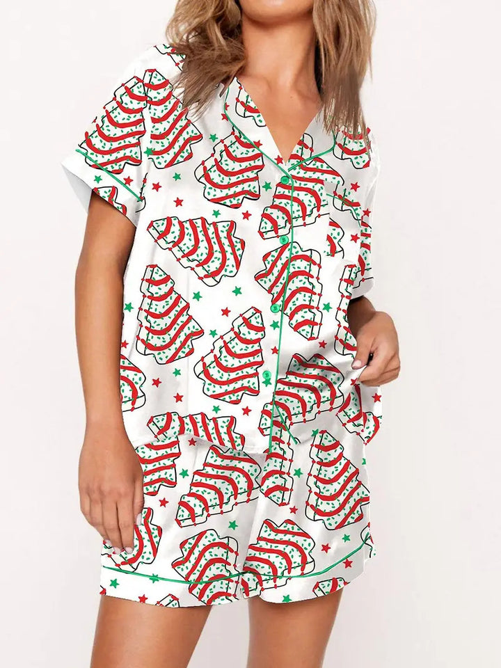 Women’s Pajamas with Christmas Design, Long Sleeve, Set