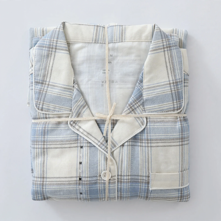 Japanese Flannel Pajama Set for Couples