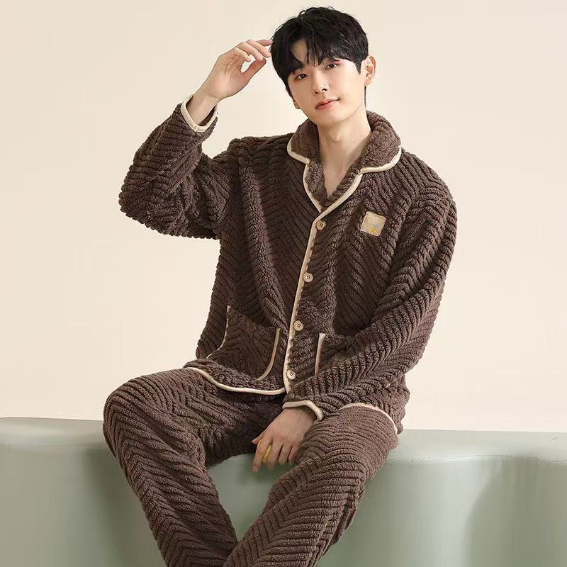 Warmer Herren-House Suit made of flannel, lined, available in various sizes