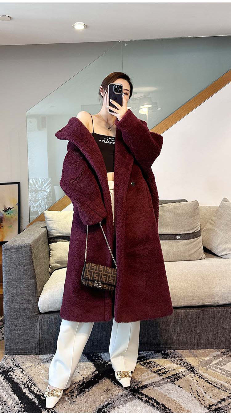 Women's Teddy Coat, long, Winter